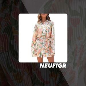 EUC Neufigr Floral Print Shirt Dress